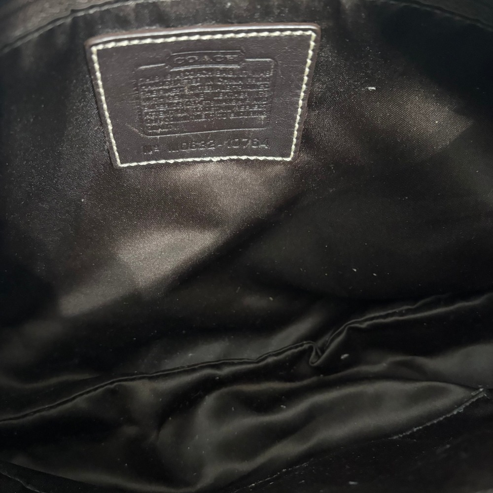 Coach Shoulder Bag Women Medium Brown Signature Canvas Hobo Leather Trim Vintage - Picture 12 of 16